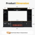 thumbnail image 3 of Sonegra 98" Farmhouse Entertainment Center with 36" Fireplace, TV Stand, Bookshelf, Cabinet, Fits TVs up to 75", Media Console with Power Outlets and Barn Doors for Living Room, Black, 3 of 8