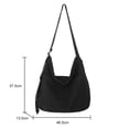 thumbnail image 3 of Bolsa de hombro Lona Simple College Student Bookbag Harajuku Satchels (Negro) Likrtyny Para Estrenar, 3 of 9