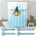thumbnail image 6 of Shower Curtain Blue, Washable Cloth Funny Fish in Shark''s Clothing Kids Shower Curtain Sets with 12 Shower Curtain Hooks, Cute Waterproof Shower Curtains for Bathroom Decor, 72x72 Inches, 6 of 6