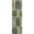 thumbnail image 2 of Addison Rugs Mayfield Premium Machine Washable Transitional Geometric Green Runner Rug, 2'3" X 7'6" Machine Washable Transitional Geometric Green Oversized Sherpa Throw Blanket, 2 of 6