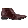 thumbnail image 5 of LIBERTYZENO Mens Genuine Leather Animal Print Ankle Boots, Burgundy, 5 of 6