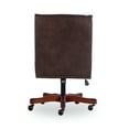 thumbnail image 6 of Linon Draper Faux Leather High Back Swivel Task Chair, Brown, 6 of 9