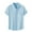 Light Blue, variant on Button Down Cotton Linen Shirt for Men Solid Color Short Sleeve Tee Shirts Collared Summer Top with Front Pocket Men Button Shirts