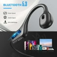 thumbnail image 3 of Bone Conduction Headphones, Sports Headphones Wireless Bluetooth 5.3 with Mic, IPX7 Waterproof Sweatproof Open Ear Headphones for Running, Cycling, Gym, 3 of 8