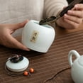 thumbnail image 4 of Home Celadon Tea Canister With Lid 260ml Simple Sealed Tea Storage Jar For Kitchen Counter, Pantry, Decorative Jar, 4 of 6