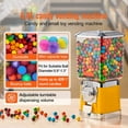 thumbnail image 2 of Gumball Machine for Kids, 17" Candy Dispenser, Coin Operated, PC Bubble Gum Machine for Home, Game Rooms & Toy Stores - Yellow, 2 of 6