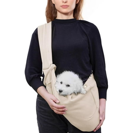 Hgudesign Dog Sling Carrier  Pet Papoose Slings Bag for Small Dogs s  Puppy Hands Free Satchel Tote Pouch Carriers Doggie Crossbody Shoulder Carry Bags for Outdoor Travel (Grey)