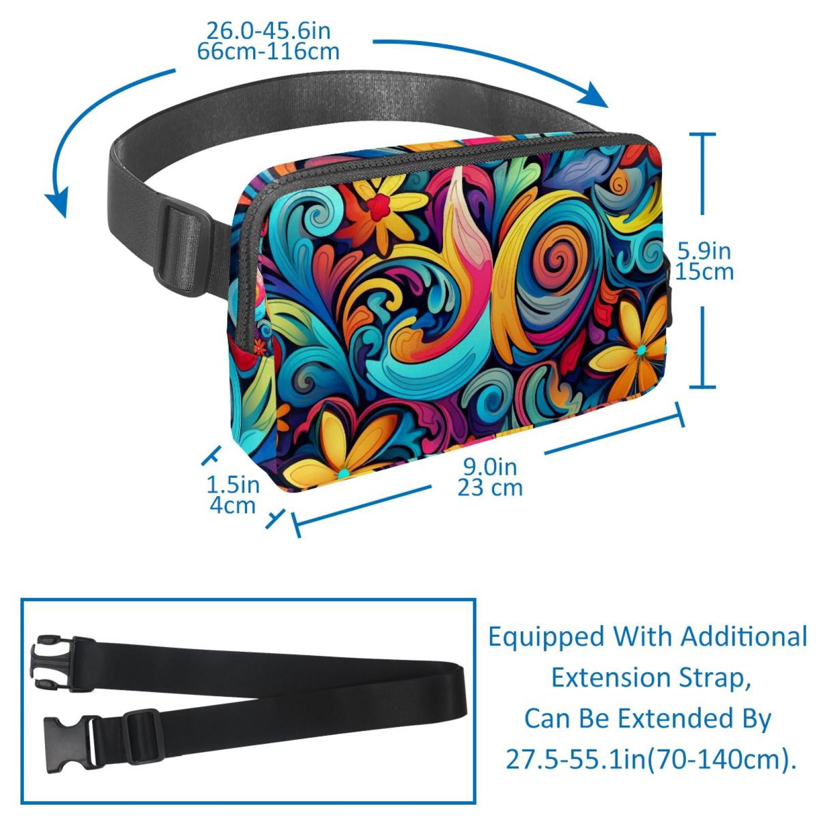 Peace Symbol Adjustable Lightweight Waist Packs Fanny Packs Money Belt with Extension Strap Unisex