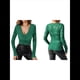 thumbnail image 3 of Blusas de Larga para Mujer, Elegantes, con Encaje de Crochet, Bordadas y Caladas, Moda 2025. Verde M, 3 of 7