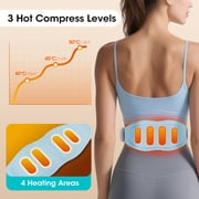 Abs Sculptor, Ab Toning Belt with Heat for Stomach Cellulite Removal Fat Burning, Lower Back Massager with 3 Heating, 8 Massage Modes, 19 Intensity for Belly Fat Loss, Postpartum Care