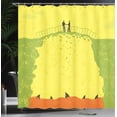 thumbnail image 4 of Ambesonne Grunge Shower Curtain, Business Life Hands, 69"Wx84"L, Yellow Green, 4 of 5