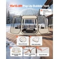 thumbnail image 2 of Zaverox 15 x 13.8 ft Pop Up Bubble Tent, Waterproof & UV-Resistant, Outdoor Clear Dome Igloo with Windows, 540° Panoramic View for 12-15 Person Camping, 2 of 6