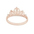 thumbnail image 5 of AFFY Simulated Multi Stone Jasmine Princess Style Engagement Crown Ring In 14k Rose Gold Over Silver-12, 5 of 6