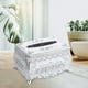 thumbnail image 5 of Caja de pañuelos de acrílico con decoración de diseño elegante, organizador de servilletas de lujo para cocina C, 5 of 6