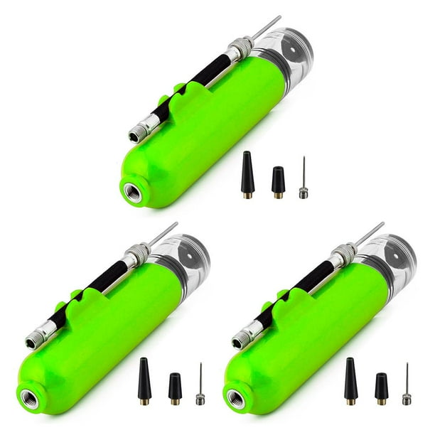 Bomba portátil Soidarity para fútbol baloncesto inflable con agujas herramienta Empuje manual Verde Type1 NO1