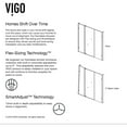 thumbnail image 5 of VIGO Pirouette 54" Frameless Shower Door, 3/8" Clear Glass/Antique Rubbed Bronze Hardware, 5 of 12