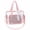 Pink, variant on Star Print Ita Crossbody Tote Bag, Large Capacity Pin Display Handbag with Clear Window & Lace Pendant (Black)