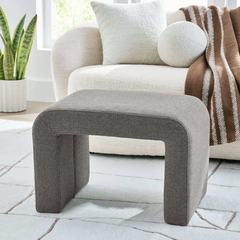 Better Homes & Gardens Juliet Waterfall Boucle Ottoman, Truffle