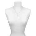 thumbnail image 3 of Delight Jewelry Goldtone Mini April - Clear Crystal Heart Silver tone Elegant Infinity Lariat Necklace, 3 of 4
