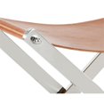 thumbnail image 3 of Sunpan Ryder 26.5" Modern Leather Stool in Stainless Steel/Tan, 3 of 4