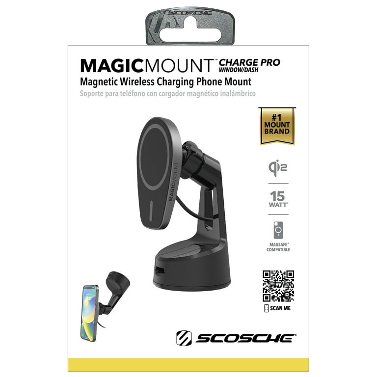 Scosche MPQMWD-SP1 Charge Pro Qi2 MagSafe 15W Fast Wireless Car