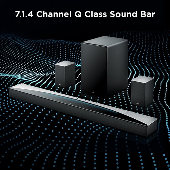 Open Box TCL Q85H 7.1.4 Channel Sound Bar with Dolby Atmos, Wireless Subwoofer, and Bluetooth Streaming