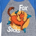 thumbnail image 3 of Dr. Seuss - Fox In Socks Jumping  - Toddler & Youth Girls Raglan Graphic T-Shirt, 3 of 5