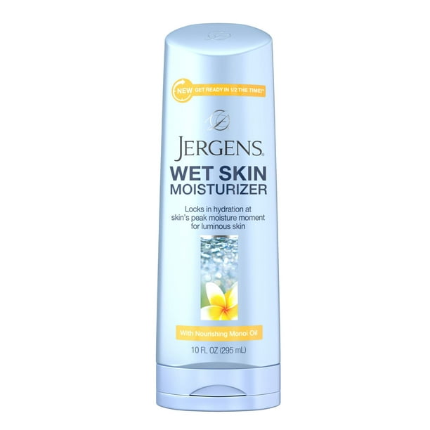 Jergens Wet Skin Body Lotion w/ Moisturizing Monoi Oil, 10 fl oz