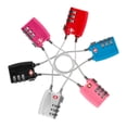 thumbnail image 4 of 3-Digit Cable Lock, TSA Approved Luggage Locks for Suitcase, Gym Lockers, Travel Baggage (2 Pack, Black), 4 of 5