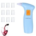 thumbnail image 1 of Portable Breath Alcohol Tester with 10 Mouthpieces, Professional Alcohol Tester with Backlight LCD Screen ,blue ,Accuracy High, 1 of 7