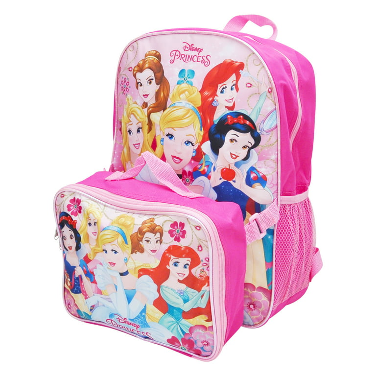 Disney Princess 16 Backpack w/ Detachable Lunch Bag