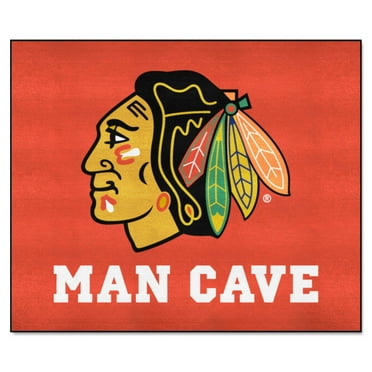 Blackhawks Economy 5 Foot x 6 Foot Man Cave Mat