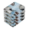 thumbnail image 4 of BZSMCE Towel Cotton Face Towel Soft Hand Towels Fashion Blue Floral Crown Bunny Pattern, 4 of 9