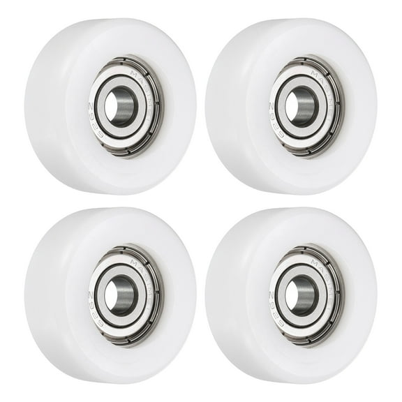 4 Pack 626ZZ Ball Bearing 6x30x12mm Double Metal Shielded Chrome Steel, White