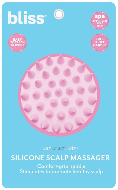 (4 pack) Bliss Soft Touch Silicone Scalp Massager for Relaxation and Deep Cleansing - Pink