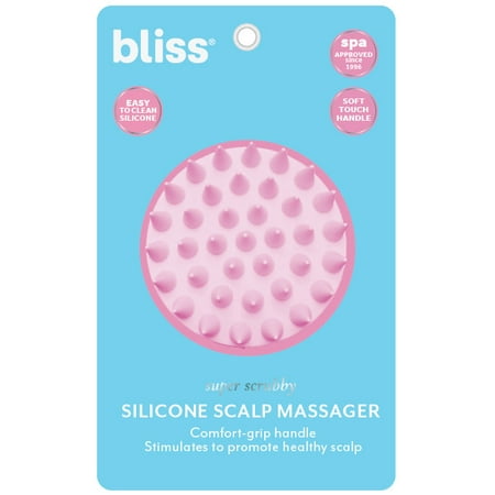 Bliss Soft Touch Silicone Scalp Massager for Relaxation and Deep Cleansing, Pink