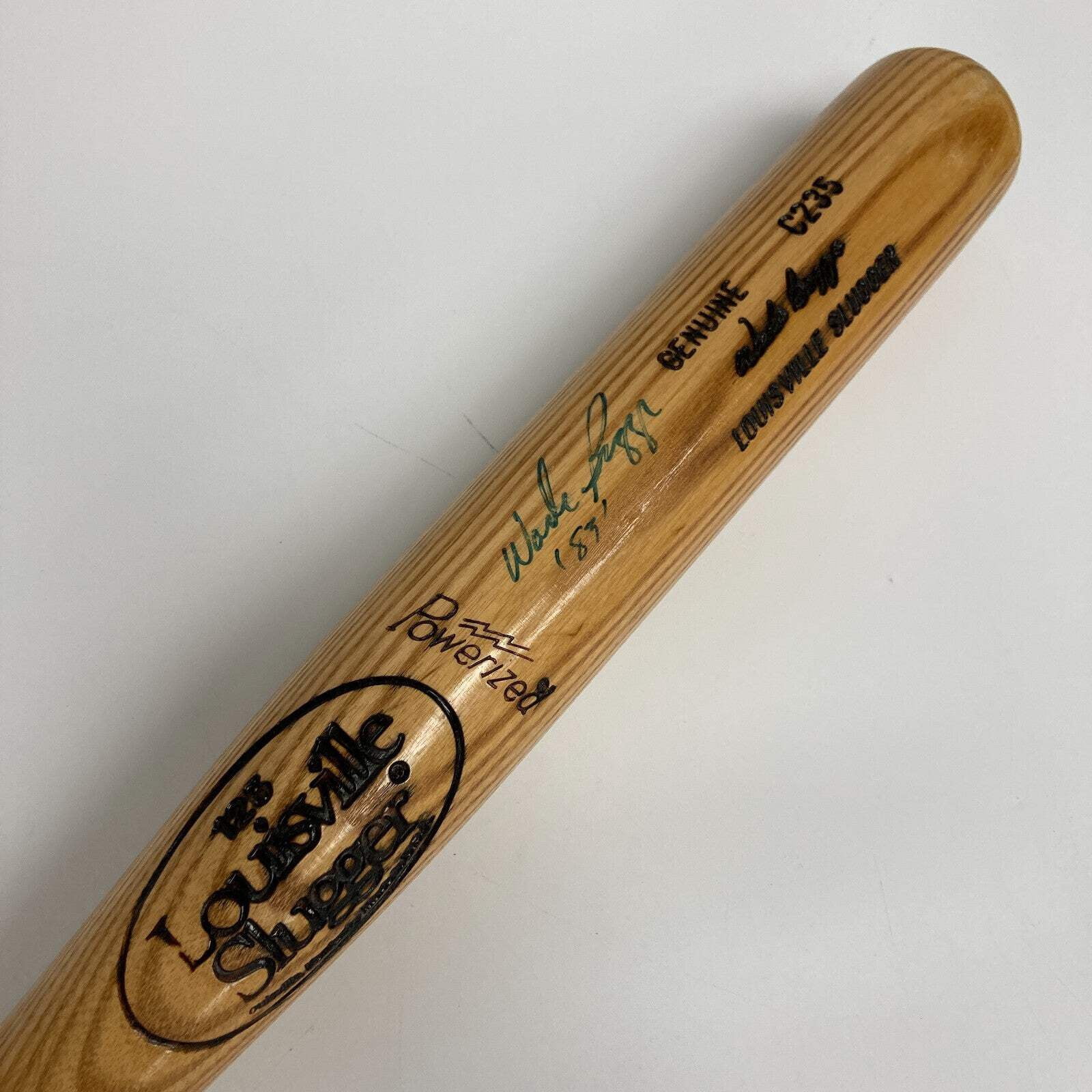 Wade Boggs Rookie Signed Louisville Slugger Game Issued Baseball Bat JSA COA