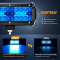 thumbnail image 3 of Lámpara LED Nilight, 16,5 cm, triple fila azul, 2 unidades, 120 W, 12 V, 3 of 9