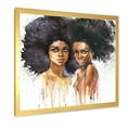 thumbnail image 2 of Designart 'Portrait of Two African American Women' Modern Framed Art Print, 2 of 4