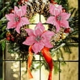 thumbnail image 5 of Christmas Poinsettia Flowers, Viworld 20 Pcs Artificial Flowers Glitter Poinsettia Christmas Tree Ornaments for Christmas Decorations, Pink, 5 of 5