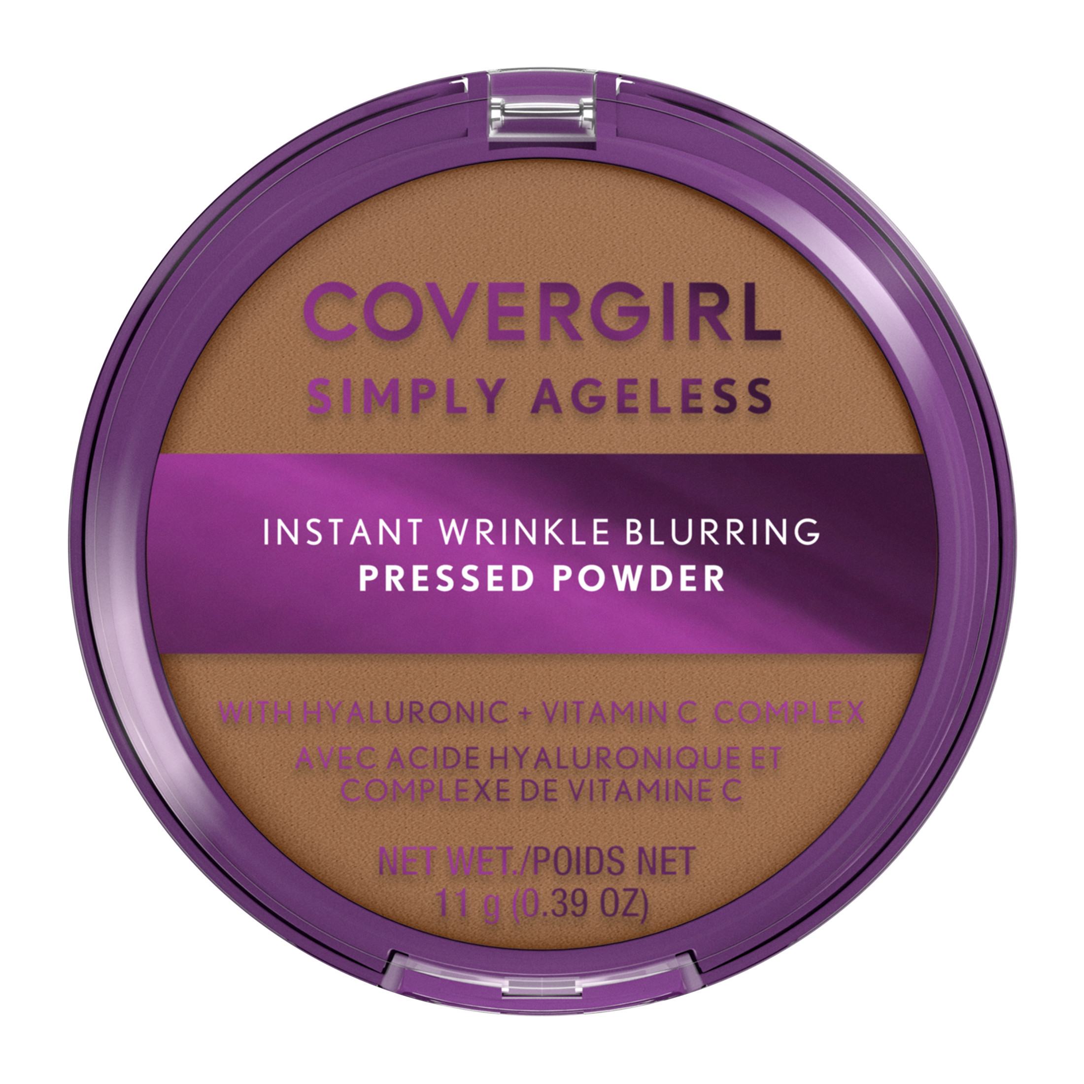 COVERGIRL Simply Ageless Wrinkle Defying Pressed Powder, 275 Soft Sable, 3.9 oz, Pressed Powder, Face Powder, Oil Free Loose Powder, Full Coverage Powder, Hydrating Formula, Cruelty-Free