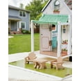 thumbnail image 4 of Robud Wooden Dollhouse with Wheels for Girls, Pretend Play RV Set Dollhouse Moveable with 10+Pcs Furniture Accessories, Gift for Kids Ages 3+, 4 of 9