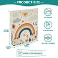 thumbnail image 3 of FORMRS 3 Ring Binder 1.5 inch with Pockets Set of 2 Clip Board 200 Sheets Capacity, Cute Rainbow, 3 of 8