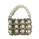 thumbnail image 2 of Bolso de hombro con cuentas de perlas hecho a mano para Ehuebsd mujer Mini bolso con cadena Vintage bolso de moda decoración de moda, 2 of 6