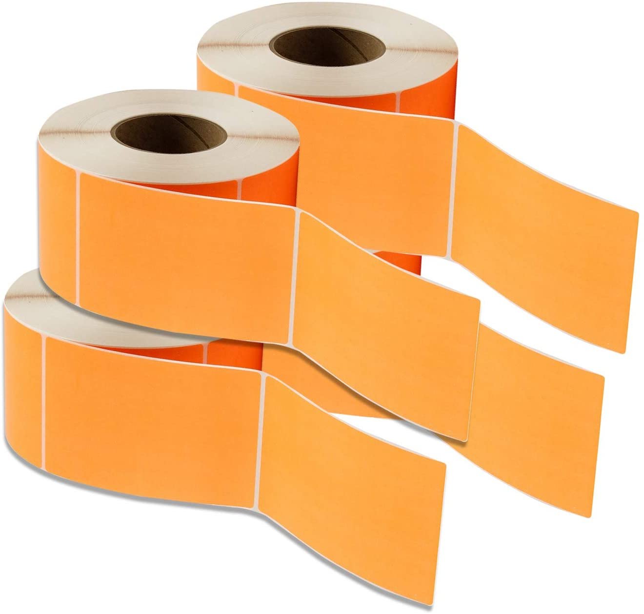AMZ Supply 4000 Pack of Thermal Transfer Orange Labels 4" x 6" Thermal