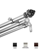Tilia Triple Curtain Rod 13/16 inch dia. 48-84" - Satin Nickel