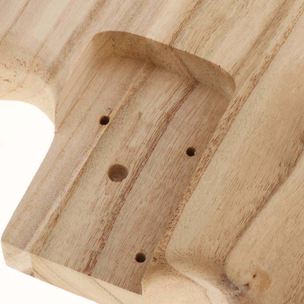 LeeQinersw Unfinished Electric Bass Body Solid Maple Wood Blank Bass Body Barrel for PB Guitars DIY Parts