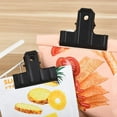 thumbnail image 4 of Clips de Toro Grandes Negros Engrosados, 2 Piezas Abrazaderas de Clip de Papel para Carpeta de Metal para Cocina de Oficina, Tablero de Dibujo, Manualidades, 4 of 5