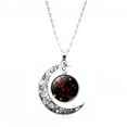 thumbnail image 1 of Collier Pendentif Horoscope Astrologie Signe du Zodiaque Demi-Lune des 12 Constellations, 1 of 10