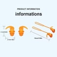 thumbnail image 3 of Anti-lost Rope Waterproof Swimming Earplugs Swimming Accessory Reusable Anti-lost Swimming Earplugs Soft Silicone With Storage Box Noise Reduction Silicone Ear Plugs For Swimming, 3 of 8